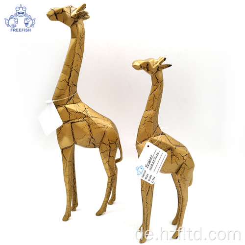 2er Set Giraffe Harz Skulptur Heimtextilien